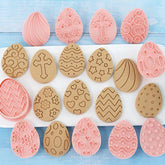 EASTER EGGS COOKIE CUTTER WITH EMBOSSER SET 10 PCS